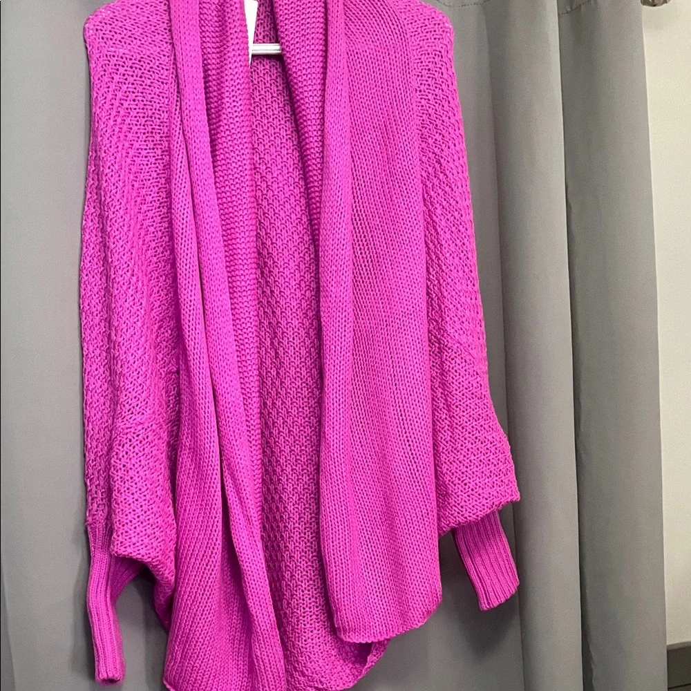Vibrant Fuchsia Open-Front Cardigan.. - Picture 1 of 3